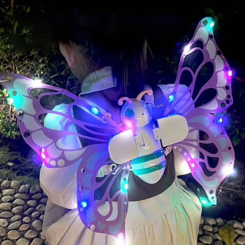 Electric Butterfly Wings Moving Elf Wing with Light Fairy Wings for Kids Birthday Christmas Cosplay Dress up Angel Girls Toy