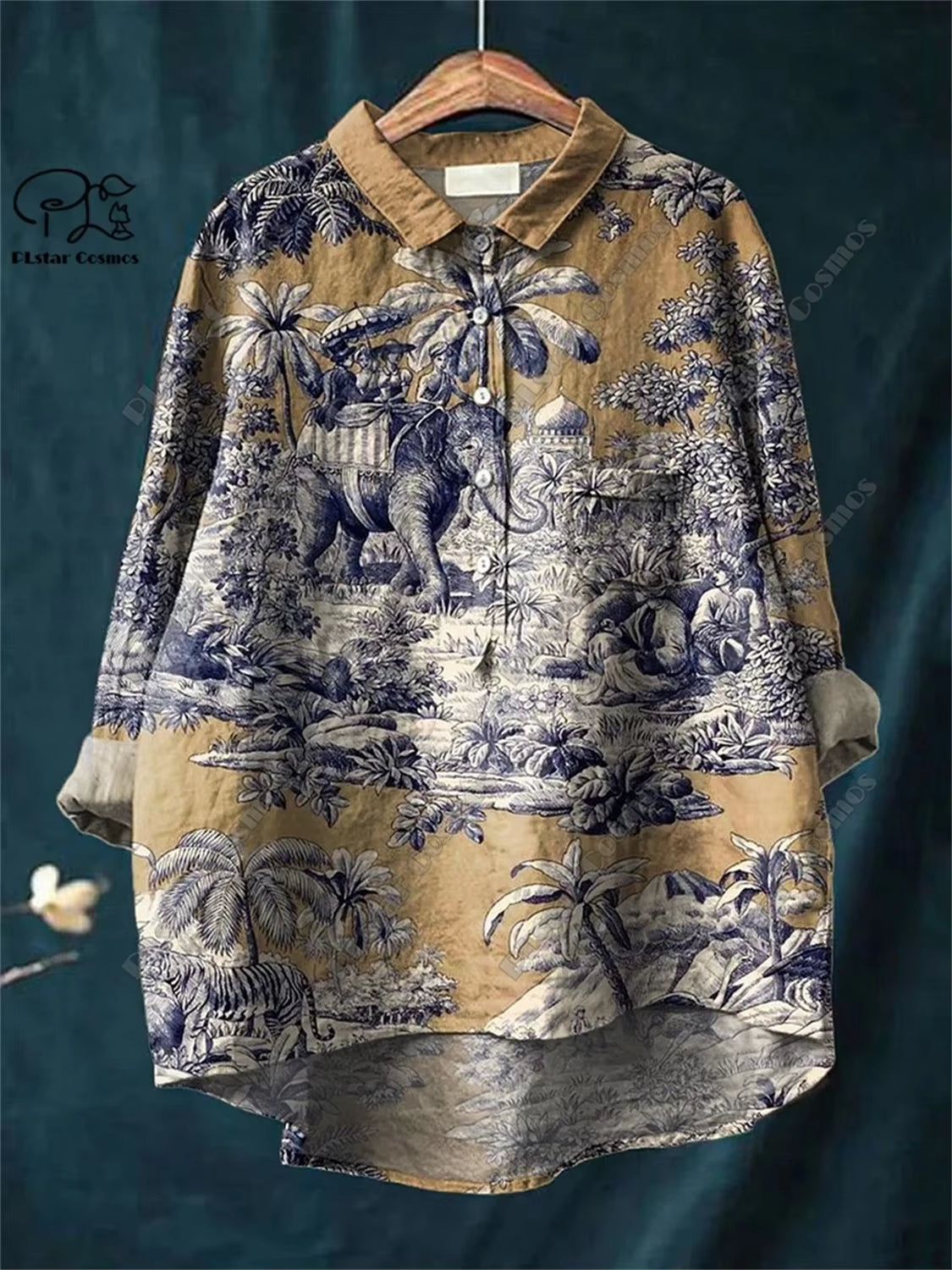 Retro Bloom: 3D Floral Open Tube Shirt for Bold Summer Vibes