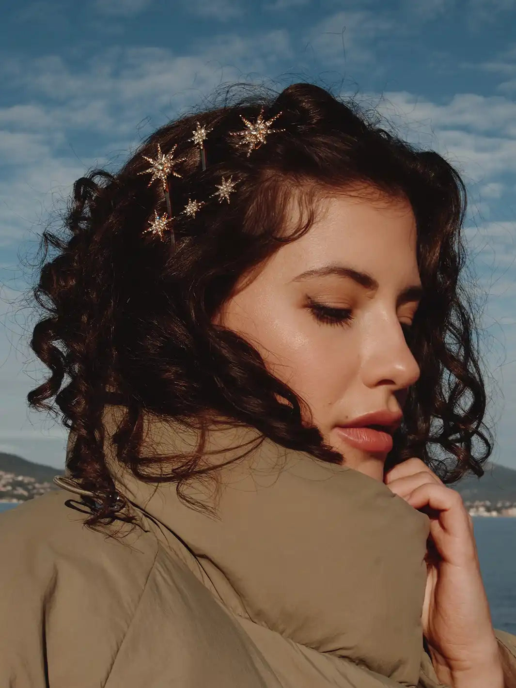 Gold Star Barrettes, Set of 4